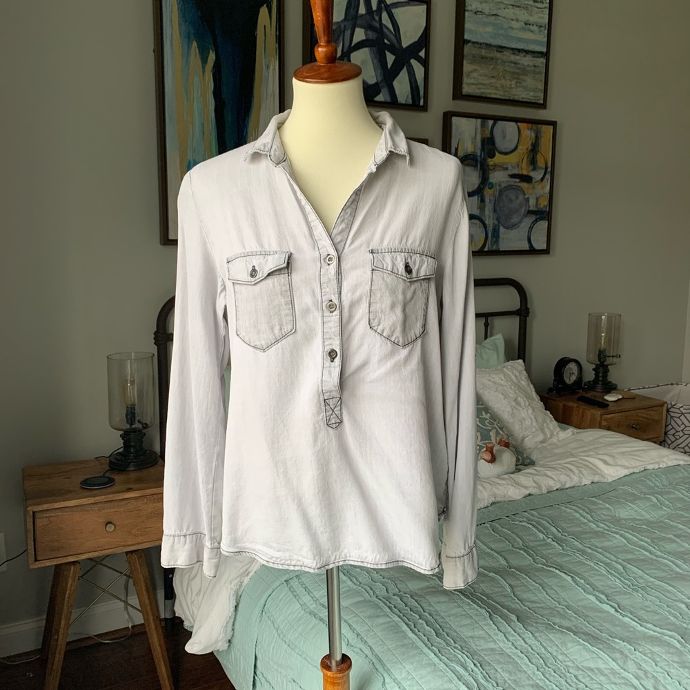 Grey 3/4 Sleeve Top